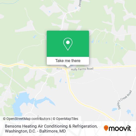 Bensons Heating Air Conditioning & Refrigeration map