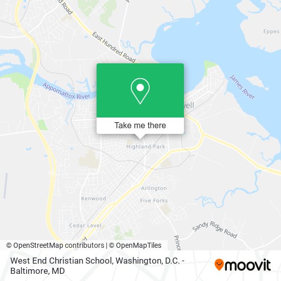 West End Christian School map