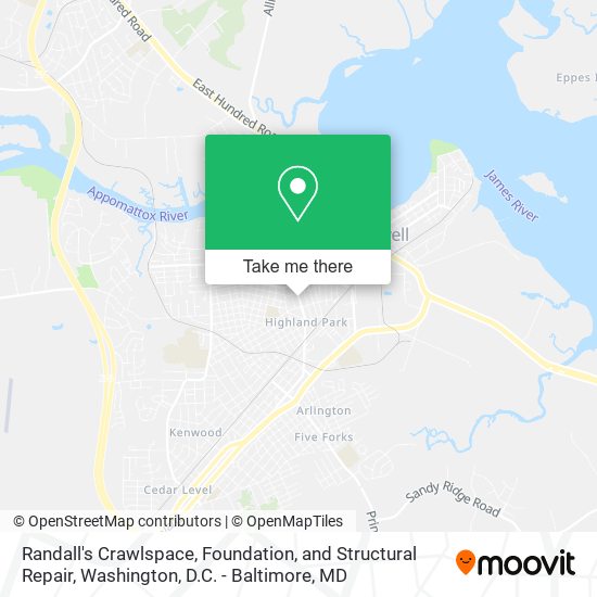 Mapa de Randall's Crawlspace, Foundation, and Structural Repair