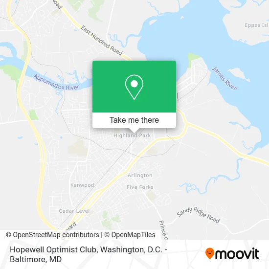 Hopewell Optimist Club map