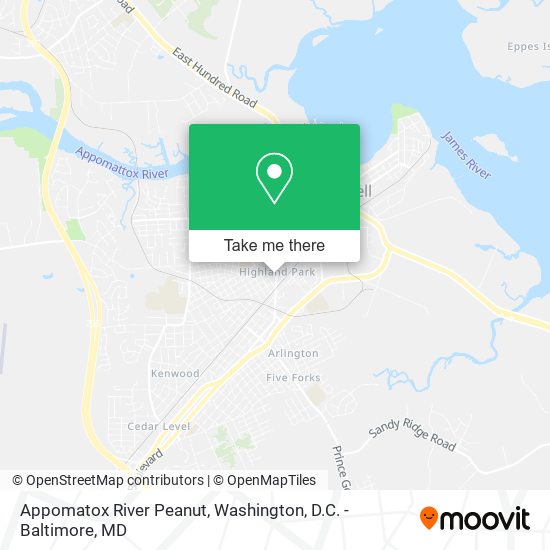 Mapa de Appomatox River Peanut