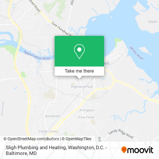 Mapa de Sligh Plumbing and Heating