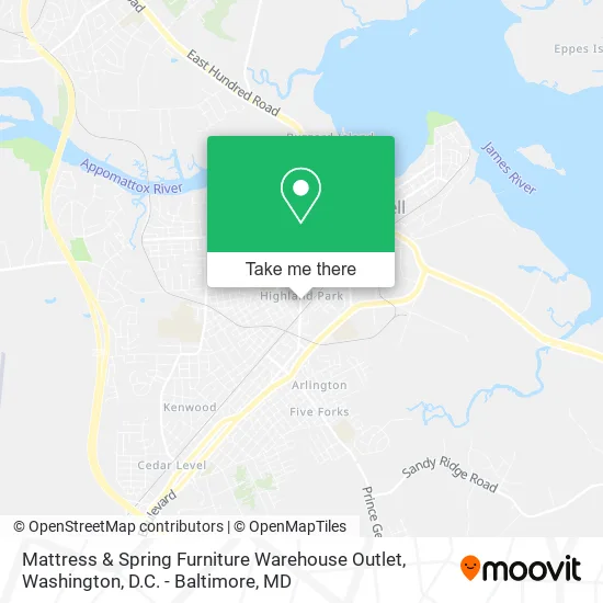 Mattress & Spring Furniture Warehouse Outlet map