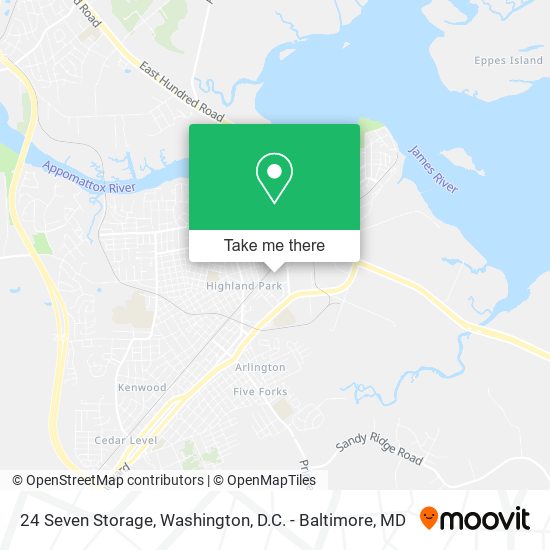Mapa de 24 Seven Storage