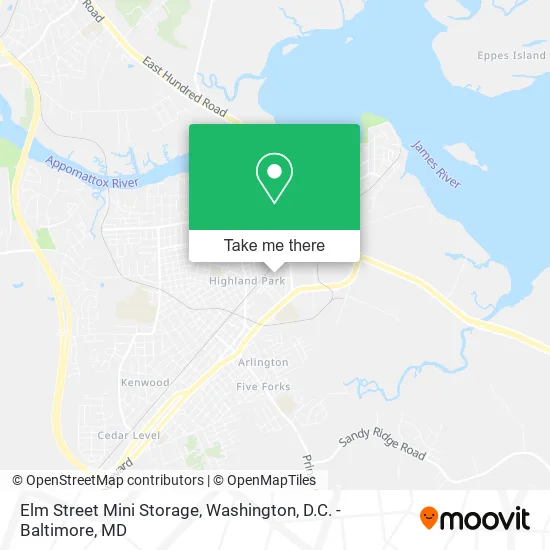 Elm Street Mini Storage map
