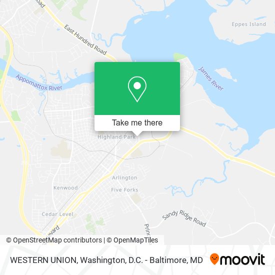 WESTERN UNION map