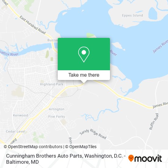 Cunningham Brothers Auto Parts map