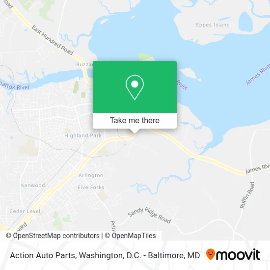 Action Auto Parts map