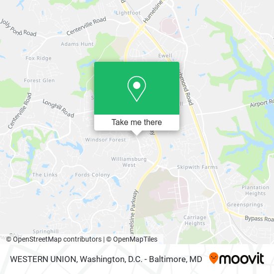 WESTERN UNION map