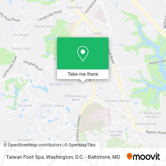 Taiwan Foot Spa map