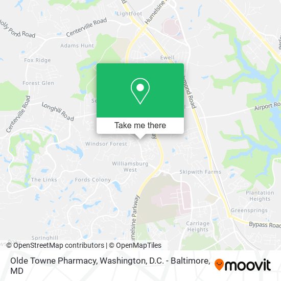 Mapa de Olde Towne Pharmacy