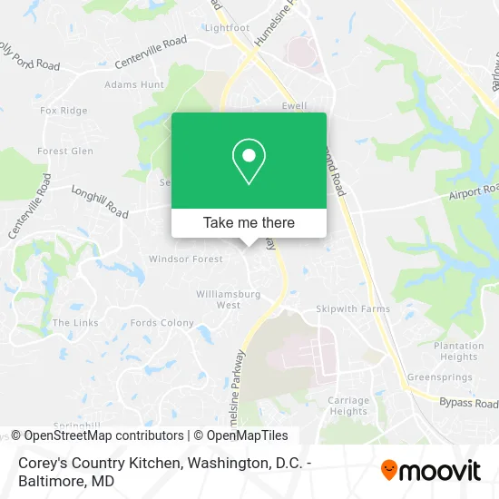 Corey's Country Kitchen map