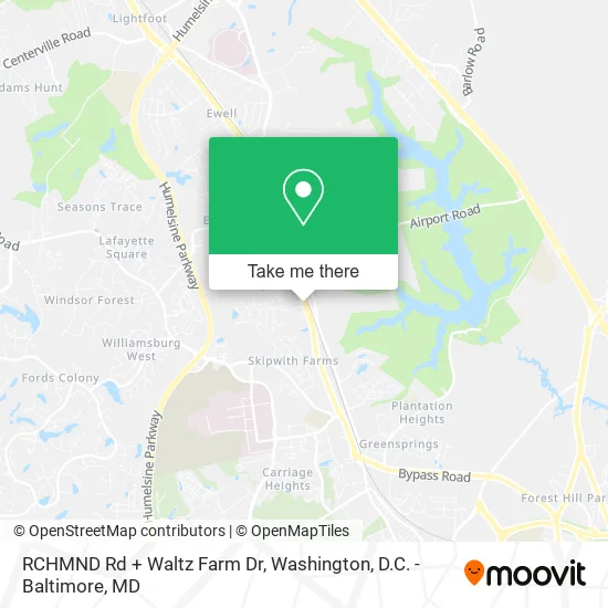 RCHMND Rd + Waltz Farm Dr map