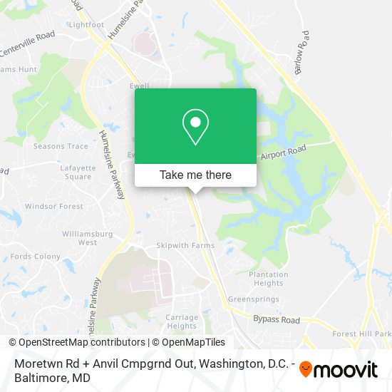 Moretwn Rd + Anvil Cmpgrnd Out map