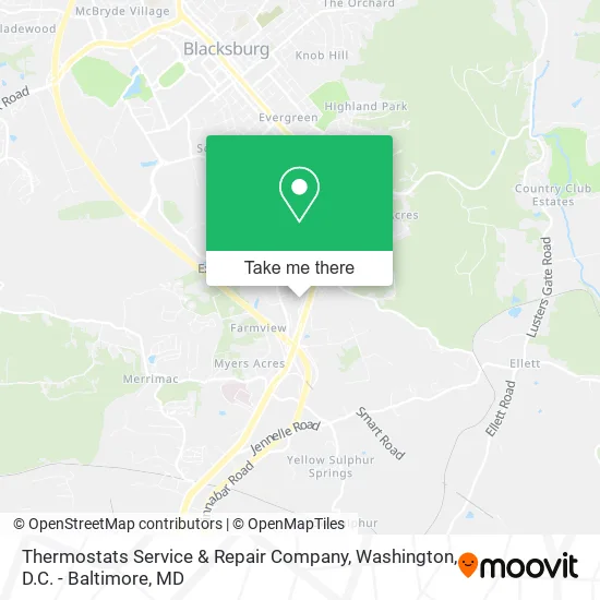 Thermostats Service & Repair Company map