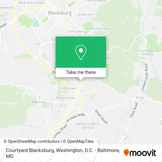 Courtyard Blacksburg map