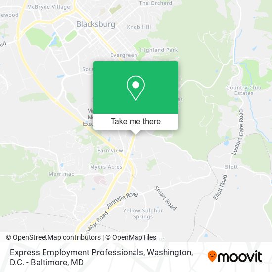 Express Employment Professionals map