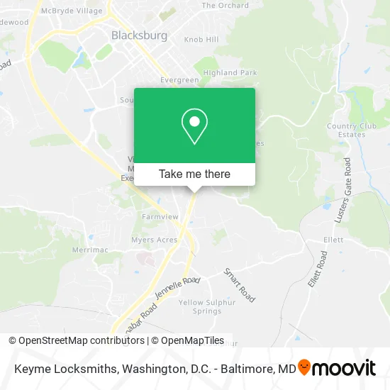 Keyme Locksmiths map