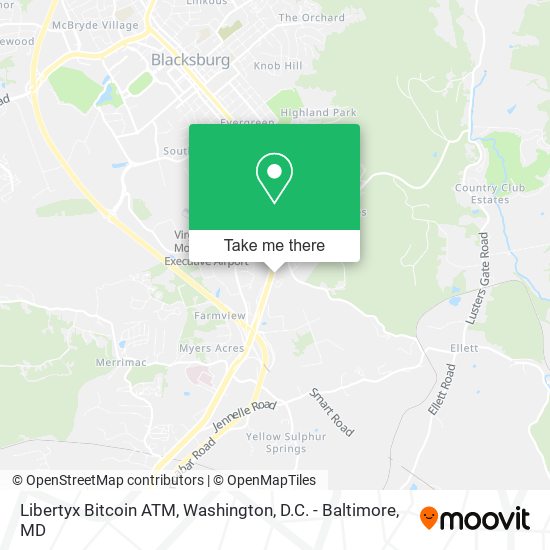 Mapa de Libertyx Bitcoin ATM