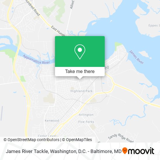 James River Tackle map