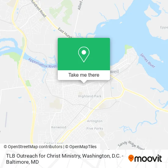 TLB Outreach for Christ Ministry map