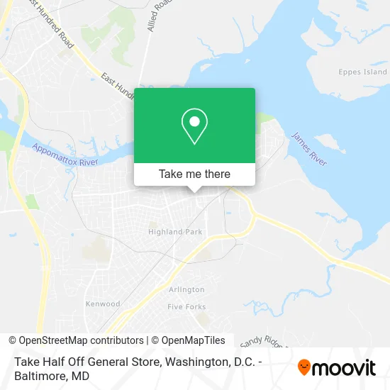 Take Half Off General Store map