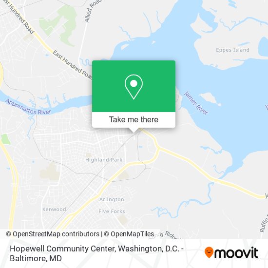 Hopewell Community Center map