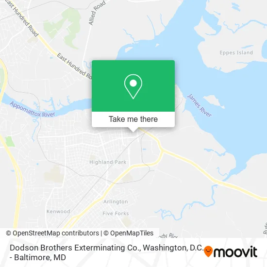 Dodson Brothers Exterminating Co. map