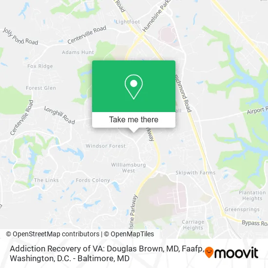 Addiction Recovery of VA: Douglas Brown, MD, Faafp map