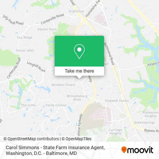 Carol Simmons - State Farm Insurance Agent map