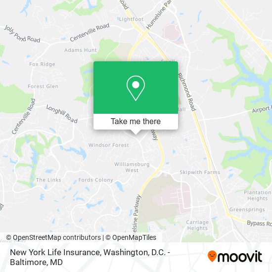 New York Life Insurance map