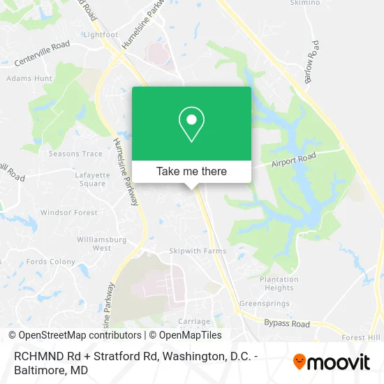 RCHMND Rd + Stratford Rd map