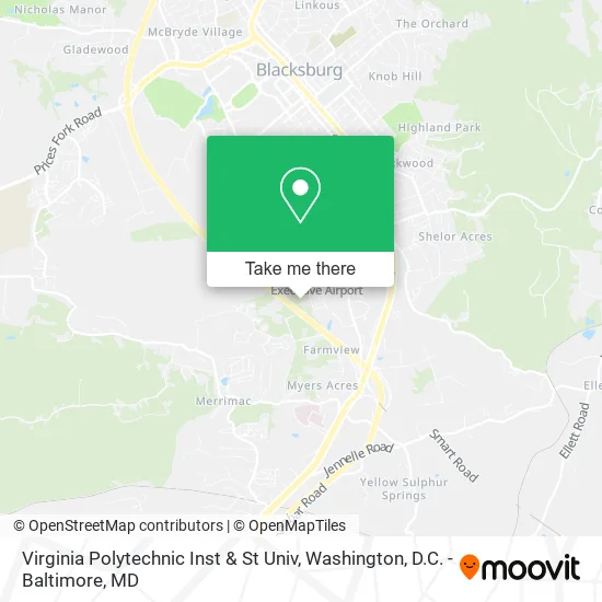 Virginia Polytechnic Inst & St Univ map
