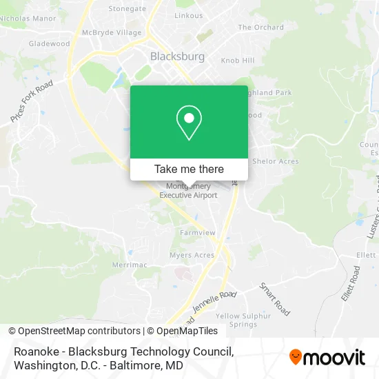Roanoke - Blacksburg Technology Council map