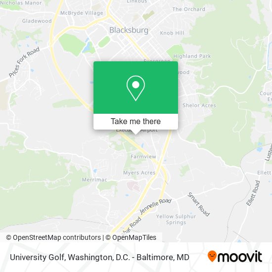 University Golf map