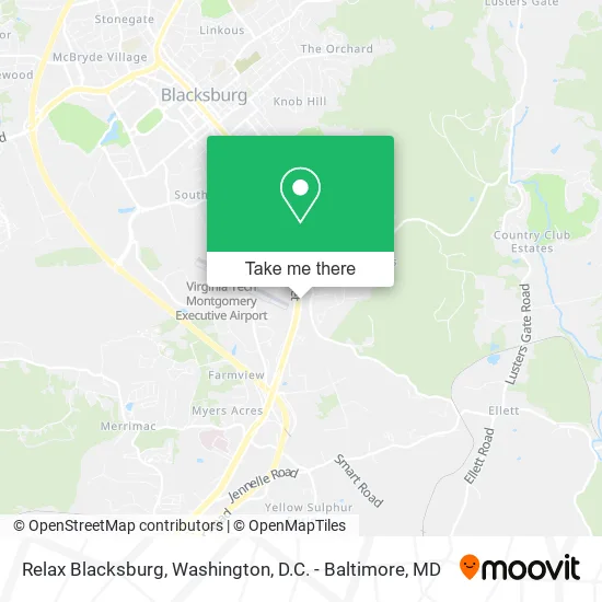 Relax Blacksburg map