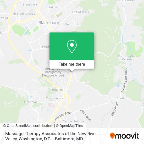 Massage Therapy Associates of the New River Valley map