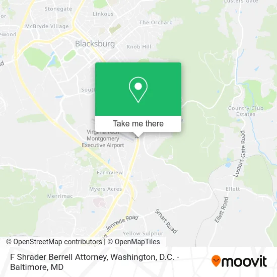 F Shrader Berrell Attorney map