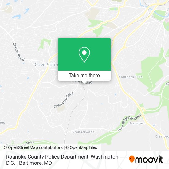 Mapa de Roanoke County Police Department