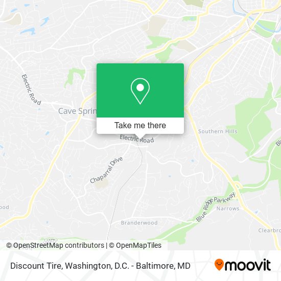 Mapa de Discount Tire