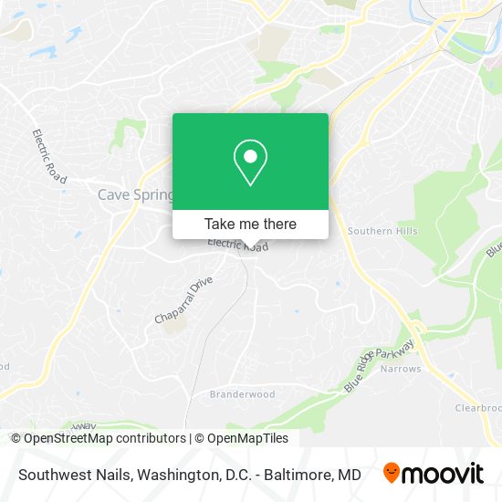 Southwest Nails map