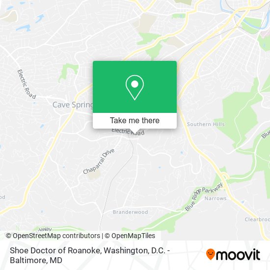 Mapa de Shoe Doctor of Roanoke