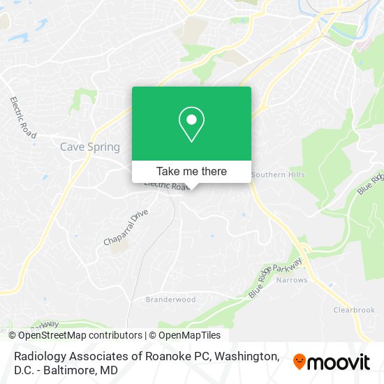 Mapa de Radiology Associates of Roanoke PC