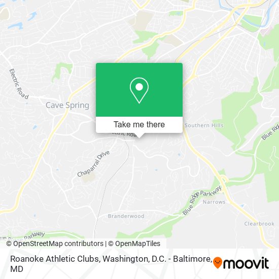 Roanoke Athletic Clubs map