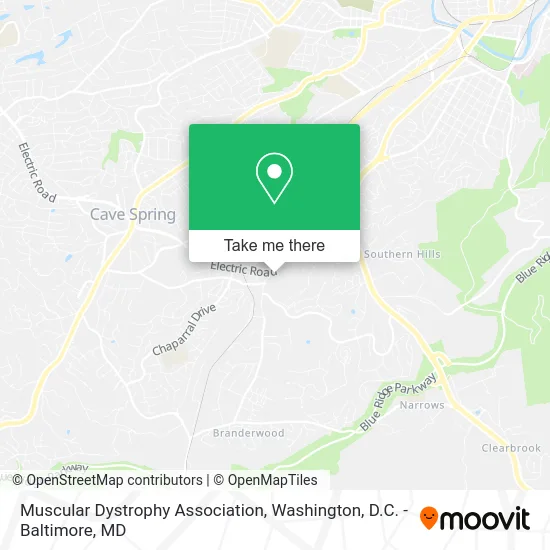 Muscular Dystrophy Association map