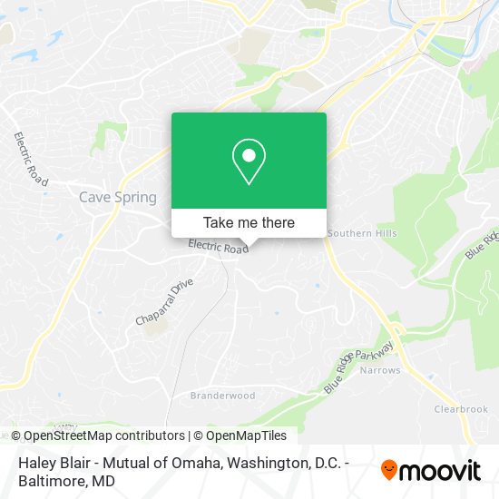 Mapa de Haley Blair - Mutual of Omaha