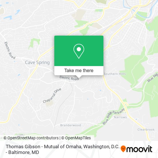 Mapa de Thomas Gibson - Mutual of Omaha