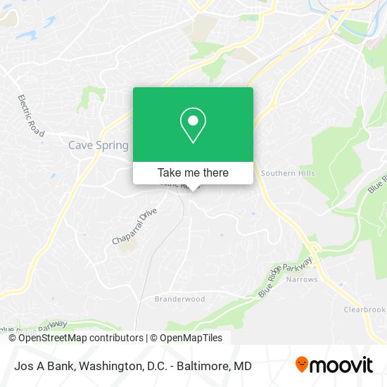 Jos A Bank map