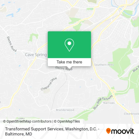 Transformed Support Services map