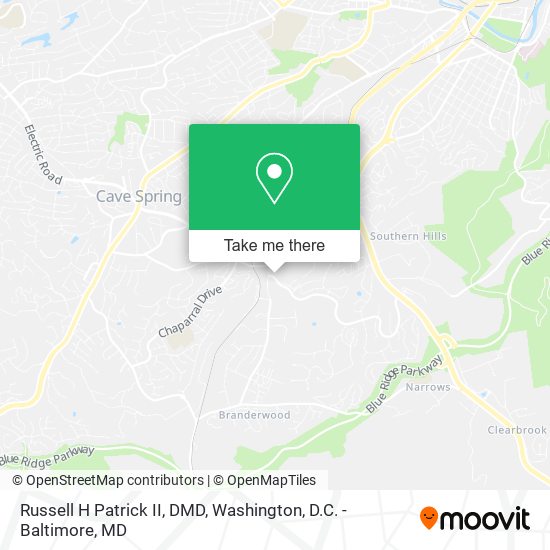 Russell H Patrick II, DMD map